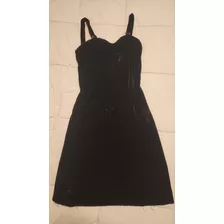 Vestido Solera De Terciopelo Negro