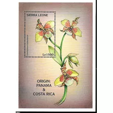 #8219 Sierra Leona 1997 Flora Flores Orquideas Hojabl376 Mnh