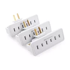 Adaptador De Pared Giratorio De 180 Grados 3 Tomas De C...