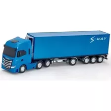 Caminhão Miniatura Iveco Carreta Baú Refrigerado S-way 