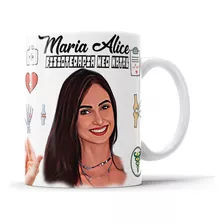 Caneca Com Caricatura Personalizada De Profissões - 325ml