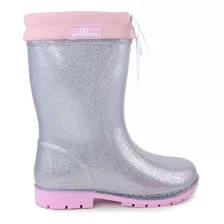 Bota Infantil Feminina World Colors Galocha Prata - 33094