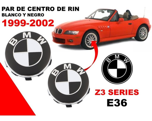 Par De Centros De Rin Bmw Serie Z3 E36 1999-2002 68 Mm Foto 7