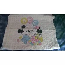 Acolchado + Sábana Cuna Funcional Disney Mickey Minnie Leer 