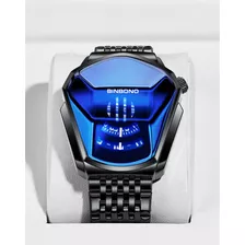 Binbond Hombres Reloj Negro Tecnología Estudiante Locomotora