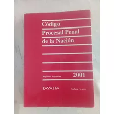 Código Procesal Penal De La Nación - 2001- Zavalia (cd-rom)