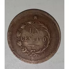 Moneda 1 Centavos 1874 Costa Rica, Usada Como Boleto De Café