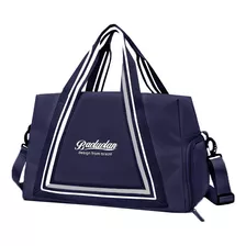 Mala Bolsa Academia Viagem Masculina Feminina Alto Padrão Cor Azul-escuro