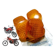 4 Lentes Seta Pisca C/ Nome Honda Xl 250 Cb 400/450 + Brinde