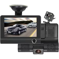 Câmera De Ré Automotiva Dvr Carro Lcd 1080p +interna Frontal