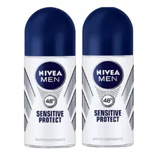 Desodorante Nivea En Rollon Sensitive For Men X 2