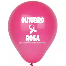 Balões Outubro Rosa N.09 Bexigas 25 Un. ( Envio Imediato )