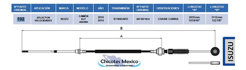  Chicote Para Isuzu Camin Elf 400/500 10-14 Caja Estandar Foto 4