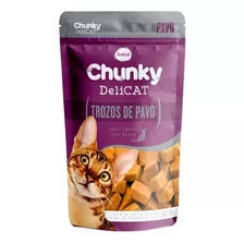 Alimento Húmedo Para Gato Delicat Pouche Trozos De Pavo Chun