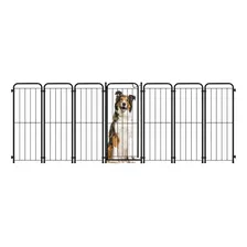 Cercado Grande Cachorro Pet Grade 6 Modulos+portão 260x100cm Cor Preto