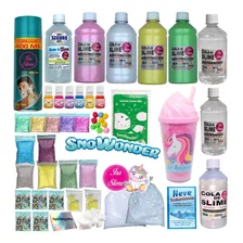 Grande Kit Super Slime! + Neve+ Unicórnio+ Pompom+