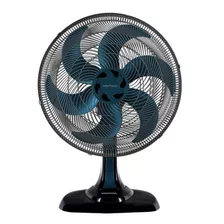 Ventilador De Mesa Ventisol Ventilador De Mesa Turbo Premium 6p Vom50 Preto Com 6 Pás Cor Azul, 50 cm De Diâmetro 60 Hz 220 v