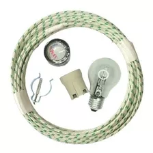 Kit Iluminação Churrasqueira Lampada 100w Isolante 4m Fio