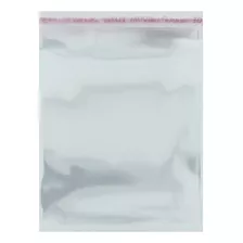 Saco Plástico Com Aba Adesiva Transparente 15cmx20cm 100pçs