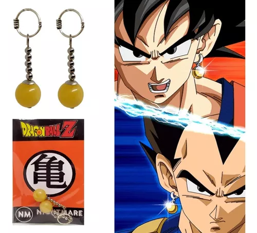 Brinco Potara De Pressão Dragon Ball Fusão Goku Azul Vegetto