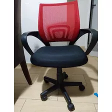 Cadeira Para Escritório Carrefour Home Vermelha E Preta