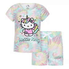 Hello Kitty Conjunto De Camisa Y Pantalones Cortos De Manga 