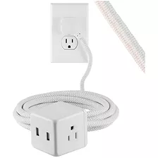 Cubo De Regleta De Corriente De 3 Tomas 2 Puertos Usb (...