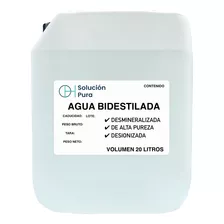 Agua Destilada Alta Calidad Y Pureza Envase Con 20 Litros 