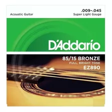 Cuerdas Daddario Guitarra Acustica Ez890 09-045