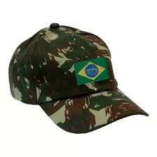 Boné Com Patch Bandeira Do Brasil Camuflado | Eb - Atack