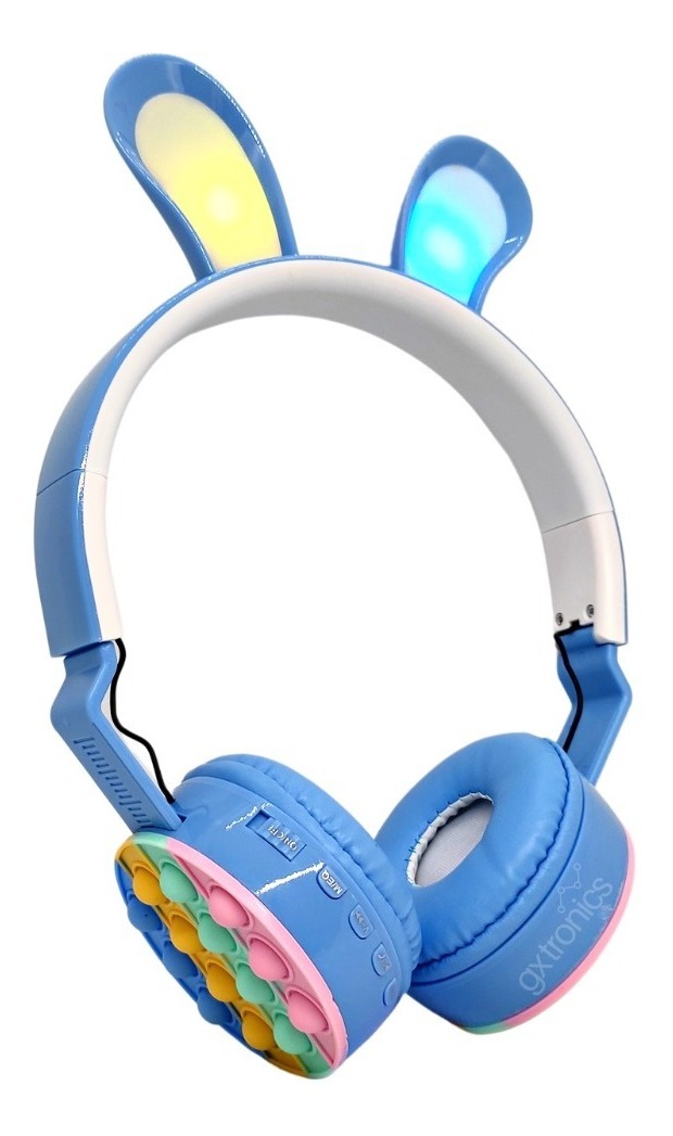 Auriculares Infantiles Con Orejas Gato Niños Popit Bluetooth