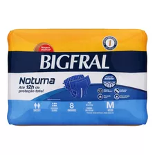 Fraldas Para Adultos Descartáveis Bigfral Noturna M X 8 U