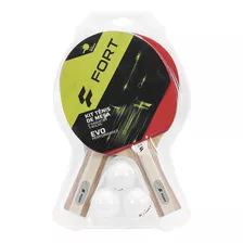 Kit Ping Pong Evo Performance - 2 Raquetes 3 Bolinhas