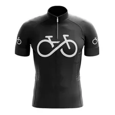 Camisa Ciclismo Infantil Bike Forever Preta Conforto Uv Pro 