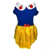 Roupa Para Cães E Gatos Fantasia Branca De Neve