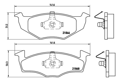 Balatas Delanteras Low Metal Gol 2008-2014, Saveiro 2 Brembo Foto 3