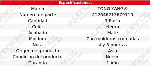 Una Parrilla Negra C/mold Crom Tong Yang Yaris Toyota 18-20 Foto 2