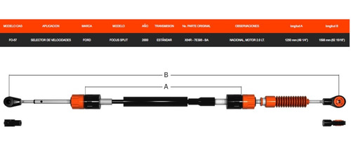 Chicote De Velocidades Ford Focus Zx3 00-02 Estndar  Foto 4