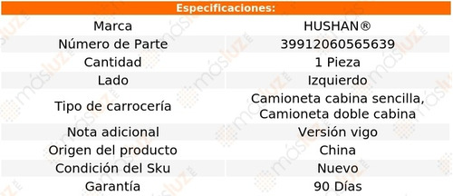 Chapa Tapa Caja Izq Toyota Hilux 05-15 Hushan Foto 2