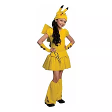 Trajes De Pikachu Fantasia Conjunto 4 Peças Menina Halloween