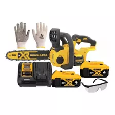 Motoserra Elétrica Dewalt Dccs620b 2 Baterias 20v 4ah Bivolt Cor Amarelo 110v/220v