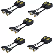 5 Pares De 8mp 4k Pasivo Hd Bnc Video Power Audio Balun...