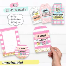 Kit Imprimible Día De La Madre Tags, Circulos /tarjetas