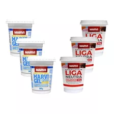 Kit 3 Emulsificante 200g + 3 Liga Neutra 100g Sorvete Marvi 