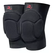 Joelheira Realtex Pro 0936 Vôlei Futsal Goleiro Handebol Cor Preto Tamanho M