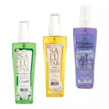 Kit Aromatizador Ambiente Salutar Spray 100ml Sortidos