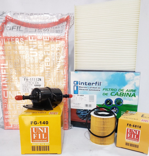 Kit Filtros Fiat Palio Escense 1.6 2015 Aire Cabina Aceite G Foto 2