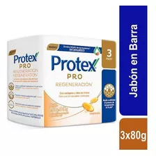 Jabón Protex Pro Regeneración 80 Gr X 3 Und Color Multicolor