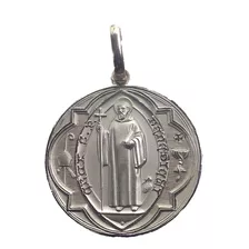 Medalla Plata 925 San Benito #334 Bautizo Comunión