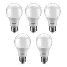 Kit 5 Lâmpadas Led Bulbo A60 12w 6500k E27 Luz Branca -elgin Cor Da Luz Branco-frio Bivolt